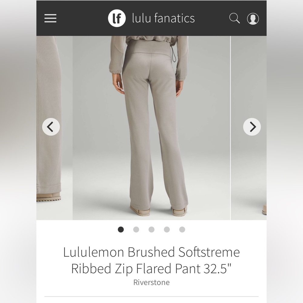 Lululemon brushed Softstreme pants size 6